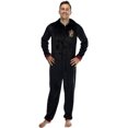 thumbnail image 2 of Harry Potter Men's Hooded One-Piece Hogwarts Houses Pajama Union Suit - Hufflepuff Gryffindor Slytherin Ravenclaw, 2 of 5