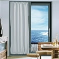 thumbnail image 4 of Solid Color Curtains, French Door Curtains, Rod-Pocket Sliding Window Curtains for Doors, Polyester Material, Insulated, Noise Reducing, Beige White Coffee Blue Gray Pink Dark Gray, 102x64cm, 4 of 8