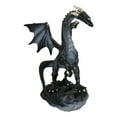 thumbnail image 5 of Small Mythical Fantasy Black Midnight Dragon On Volcanic Rock DecorFigurine, 5 of 8