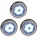 thumbnail image 1 of Luz LED inalámbrica con sensor de movimiento para armario, escaleras, pasillo, cocina, dormitorio (3 piezas) (luz blanca concha plateada), 1 of 5