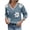 Sky Blue, variant on Wutalume Women's Casual Fashion Floral Jacquard V-Neck Knitted Sweater, Elegant Printed Top, Loose Fit Long Sleeve Pullover for Stylish Everyday Wear,Army Green L