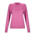 thumbnail image 3 of Women's Casual Loose Fit Knitted Pullover Sweater Low Cut Round Neck Women's Sweatshirt Retro Sweatshirts All Outfits for Men Women's Pullover Sweaters Short Sleeve Womens Knit Sweater, 3 of 6