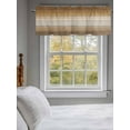 thumbnail image 3 of Valances for Windows Brown Gradient Rod Pocket Cafe Window Treatments Valance Curtains for Kitchen Bathroom Laundry Basement Windows 60"x14", 3 of 9