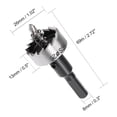 thumbnail image 3 of Uxcell Sierra de corona HSS de 26mm para taladro abridor para acero inoxidable y metal, 3 of 5