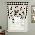 thumbnail image 2 of Easter Bunny Balloon Curtains for Bedroom/Front Door/Bathroom, Srping Abstract Bunnies Carrot Bow Silhouettes Tie Up Curtains 63 Inch Length Kitchen Curtains Shades for Windows 46"x63", 2 of 8
