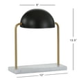 thumbnail image 5 of Porter 13.5" Art Deco Dome Lamp with Marble Base, Brass Gold/Blackby JONATHAN Y, 5 of 7