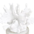 thumbnail image 4 of 6" x 5" White Polystone Small Textured Coral Sculpture with Clear Acrylic Base, by DecMode, 4 of 10