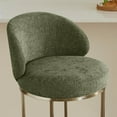 thumbnail image 2 of CHITA Upholstered Swivel Counter Bar Stool with Metal Frame and Arched Back, 2 of 8