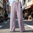 thumbnail image 5 of Men's Loose Hemp Blend Trousers Pants Beach Breathable Lightweight Elastic Drawstring Slim Casual Daily Summer Holiday Travel Streetwear Hiking Swim Gym Workout | Zenithor,Purple 5XL, 5 of 6