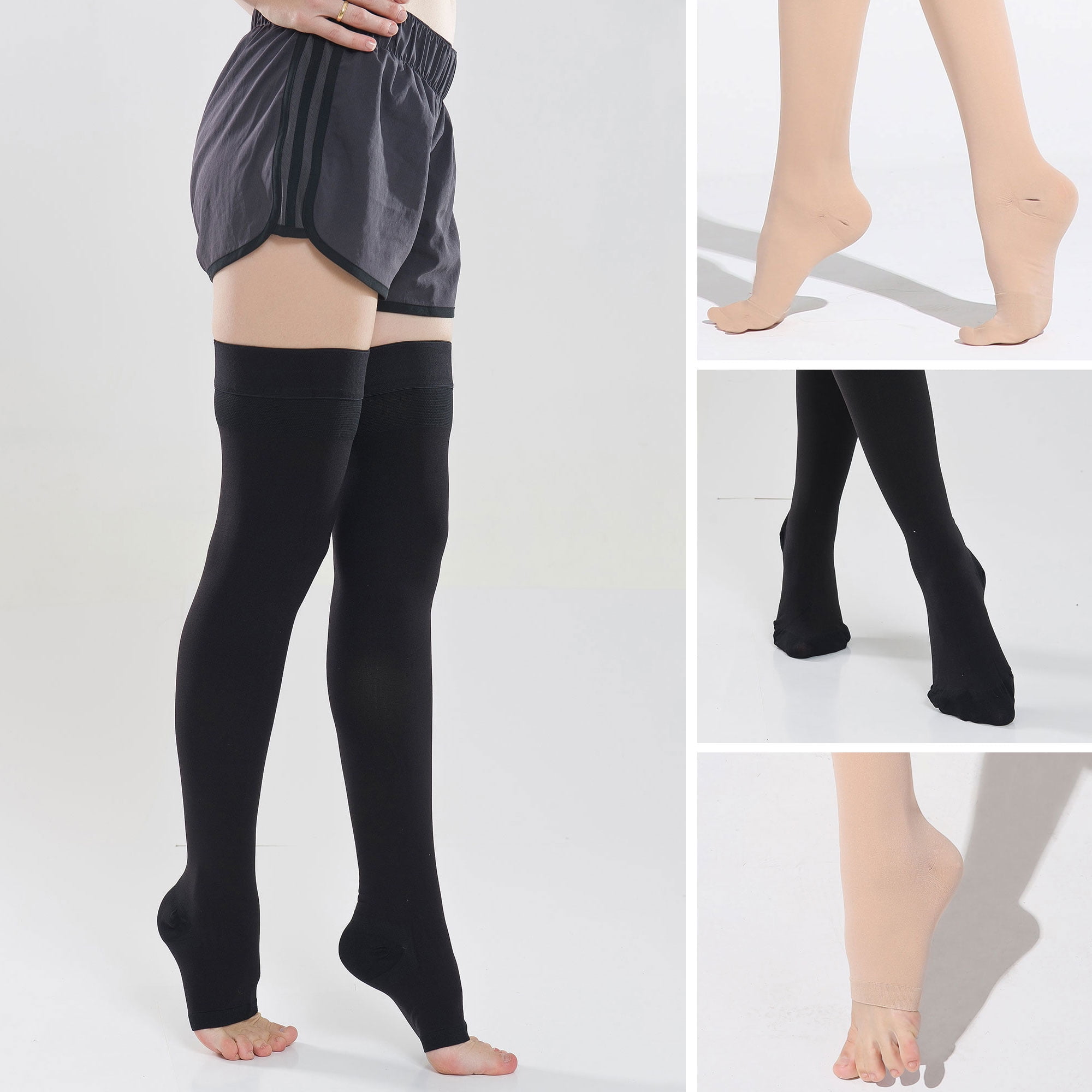 Thigh High Compression Stockings Varicose Veins Support Sport Stockings ...