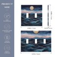 thumbnail image 2 of Yayeee Toggle Light Switch Wall Plate 2-Gang 4.56"x4.48" Decorative Outlet Cover, Ocean Waves, 2 of 7