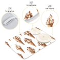 thumbnail image 3 of Yayeee Dish Drying Mat for Kitchen Counter 18"x24" Microfiber Absorbent Pad, Brown Ice Cream Pattern, 3 of 7