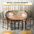 thumbnail image 6 of Lacoo 3-Piece Small Dining set, Table and Chair Set for 2 ,for Living Room, Dining Room, Kitchen, Brown, 6 of 7