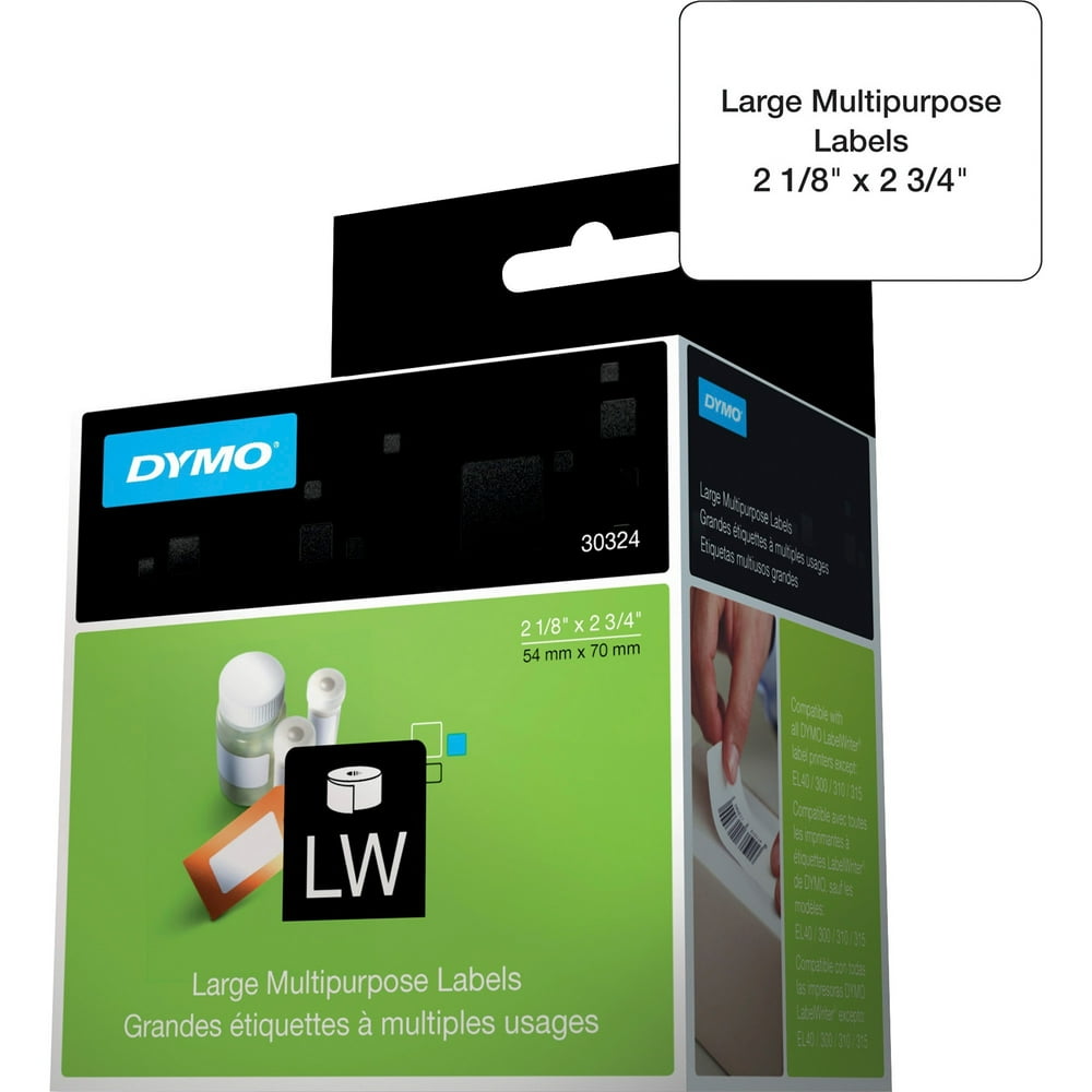 Dymo, DYM30324, LabelWriter Large Multipurpose Labels, 320 Box, White - Walmart.com - Walmart.com