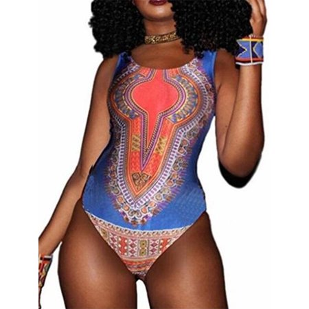 Piece Womens Swimwear - Summer Bohemian Printing Women One Piece Skinny Swimsuit