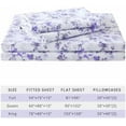 thumbnail image 7 of Floral Twin Sheet Set - 3 Piece Purple Lavender Botanical Patterned Bed Sheets - Soft, Breathable Microfiber Sheets with Deep Pocket, Non-Slip Fitted Sheets & Pillowcases, 7 of 7