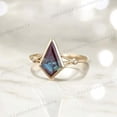 thumbnail image 3 of KANISHKAGEMS&JEWELS 2 Ct 9x7mm / Kite Cut Alexandrite Engagement Ring CZ Diamond Proposal Ring Yellow Gold Plated Bezel Set Rng June Birthstone Gift Ring, 3 of 5