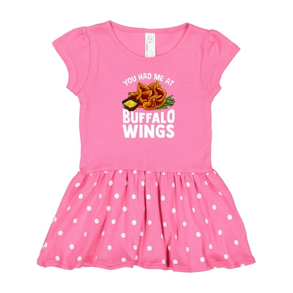 Inktastic Buffalo Wings Game Day Snack Girls Toddler Dress
