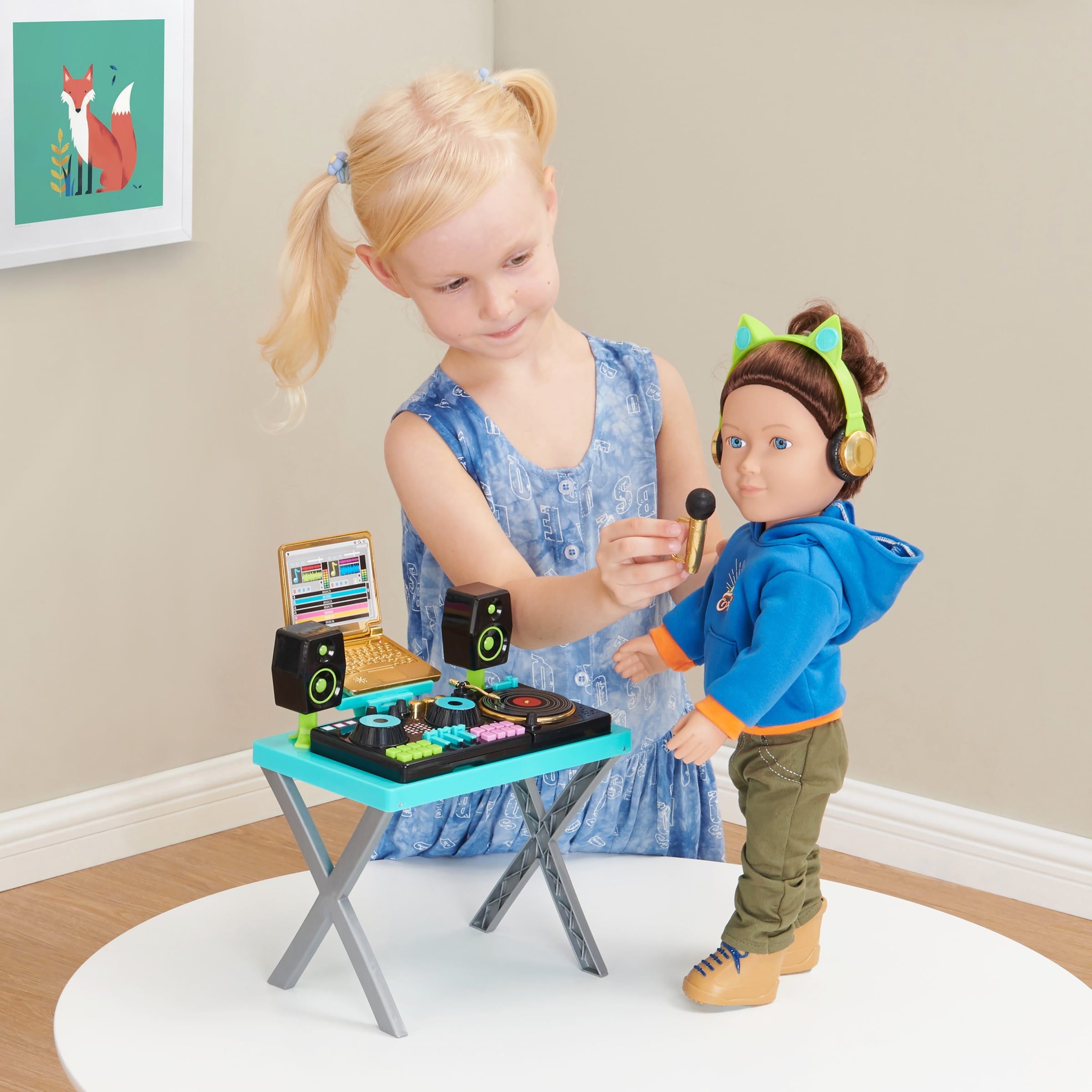 american girl doll dj set