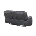 thumbnail image 5 of Martin 2 Pc Manual Reclining Sofa set finished with Faux Leather/ Wood in Gray, 5 of 12