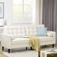 thumbnail image 2 of HOMCOM 3-Seater Sofa with Back Cushion, 2 Pillows and Wood Legs, 2 of 10