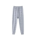 thumbnail image 4 of Odeerbi Kids Boys Girls Pajama Pants Cotton Thermal Bottoms Children's Cartoon Print Warm Pants Loose Fitting Home Sleeping Pants Leggings Gray, 4 of 4