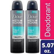 Dove Men+Care Talc Free Dry Spray Antiperspirant Deodorant 48-hour sweat and odor Protection 5.07 Oz.,(2 Pack)