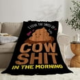 thumbnail image 5 of Funny Cow Throw Blanket Soft Cozy Fuzzy Warm Plush Flannel Lightweight Fleece Cow Gifts Decor for Women Men Adults Kids 50"X40", 5 of 6