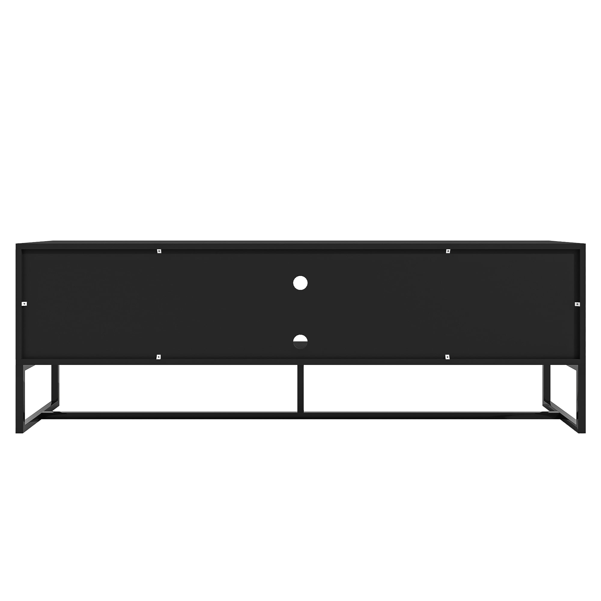 Kadyn TV Console, Modern Entertainment Center for Living Room, TV Stand Console with Drawer and Door, Black