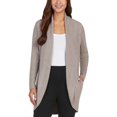 thumbnail image 1 of Max & Mia Ladies' The Essential Travel Cardigan (Mocha, XS), 1 of 3