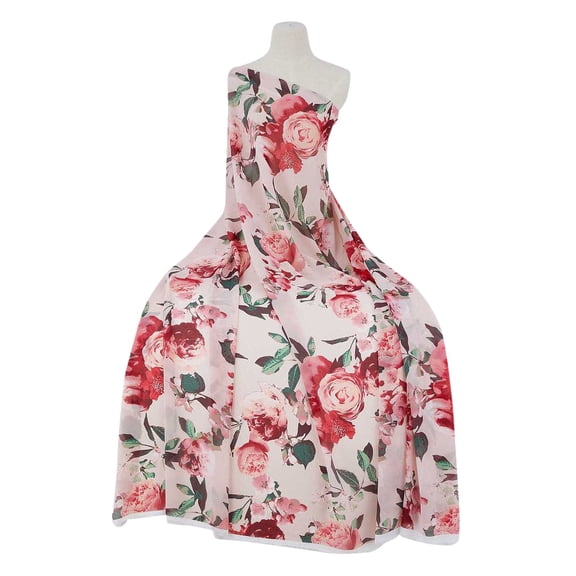 Zelouf Zs1712T Print Hi Multi Chiffon  , Sewing, DIY, Crafts Fabric by the Yard, 337 Blush/pink, 3 Yard