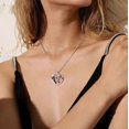 thumbnail image 4 of Collar Calavera Unisex-Adulto Plata Talla Única Collar Calavera Corazón Creativo Halloween brillar Electrónica, 4 of 5