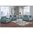 thumbnail image 5 of Porter Designs Clayton Modern Microfiber Upholstered Sofa in Teal, 5 of 5