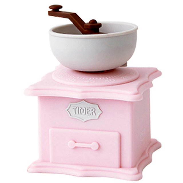 Cute Mechanical Kitchen Timer - Countdown Tool for Children's Cooking Lessons - Pink Timing Device