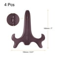 thumbnail image 2 of 7" Easel Plate Holder, Plastic Folding Display Stand Brown for Decorative Picture Frame, 4 Pack, 2 of 6