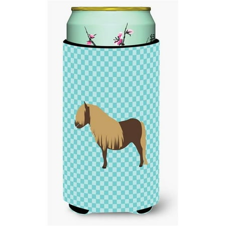 

Carolines Treasures BB8088TBC Shetland Pony Horse Blue Check Tall Boy Beverage Insulator Hugger