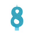 thumbnail image 1 of Amscan Glitter 8th Birthday Candle, 1 of 2