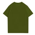thumbnail image 3 of NAMTYQX Short Sleeve Shirts for Women Loose Fit Graphic Plus Size Crewneck Trendy Light Short Sleeve Breathable mit Print Tops for Women 2025 Army Green Size 2XL, 3 of 4