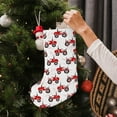 thumbnail image 5 of Uemuo Red Wheeled Tractors Print Christmas Stockings, 18inch Xmas Hanging Stocking Decorations for Christmas Party Family Decor, 5 of 7