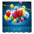 thumbnail image 3 of Ambesonne Fun Shower Curtain, Vibrant Colored Balloons, 69"Wx84"L, Multicolor, 3 of 3