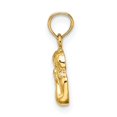 thumbnail image 2 of Finest Gold 10K Angel Resting On Elbow with Rhodium Wing Charm, 2 of 4
