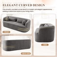 thumbnail image 6 of Muumblus 86“ Chenille Boneless Sofa, Modern Upholstered Living Room Couch, Cozy Curved 3-Seater Cloud Sofa, Gray, 6 of 9