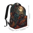 thumbnail image 2 of Disketp Banana Leaf Meditating Gorilla Mochila Estampada para Hombre y Mujer – Mochila Ligera Clásica con Múltiples Bolsillos para Universidad, Trabajo y Viajes-One Size, 2 of 5