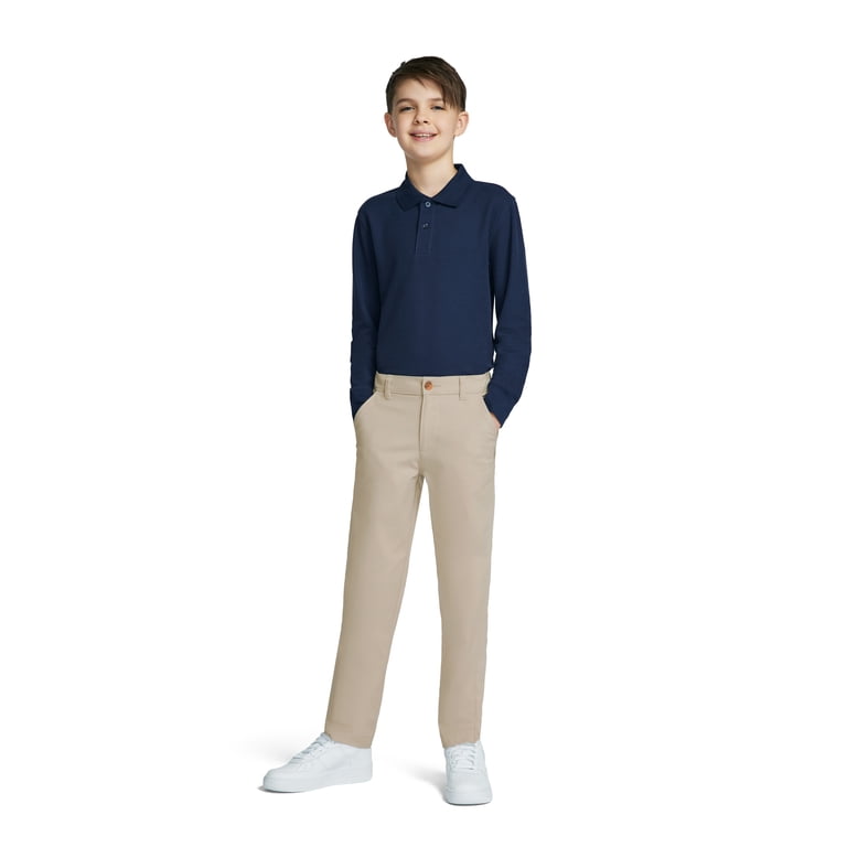 Wonder Nation Boys Long Sleeve Polo Shirt photo 4