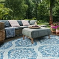thumbnail image 3 of Safavieh Courtyard Tayler Geometric Indoor/Outdoor Area Rug, Navy/Gray, 5'3" x 7'7", 3 of 10
