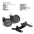 thumbnail image 3 of 12V Motorcycle 13000 RPM Tachometer, Kilometer/Hour Speedometer, Dual Odometer with LED Backlight, 3 of 8