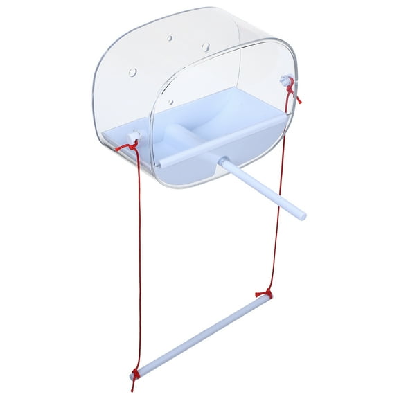 Bird Feeder Clear House for Window Hummingbird Mount Food Container Birds Private Model The White