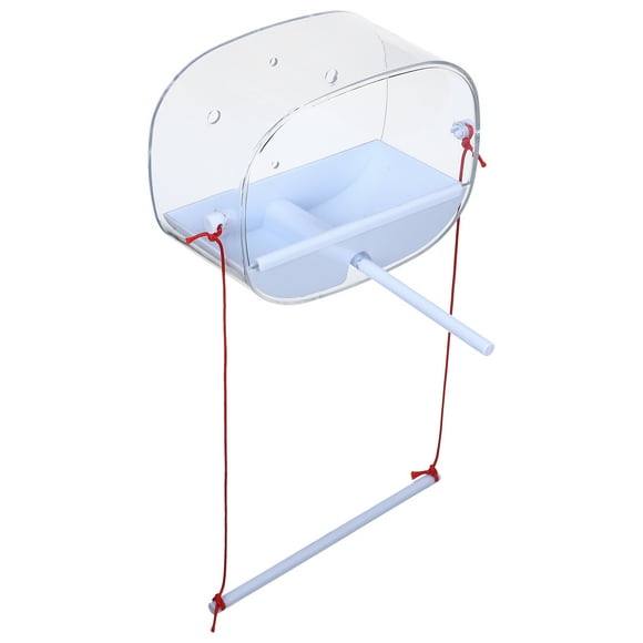Houderco 1Jgo Comedero Para Loros Con Ventosas Para En Material Pe Y Transparente
