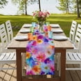 thumbnail image 4 of Spring Floral Table Runner, Pink Flowers Farmhouse Elegant Pastoral Washable Cotton Linen Table Runners 108 Inches Long, Dresser Scarf Runner for Dining/Living Room/Kitchen/Square Tables 13''x108'', 4 of 9