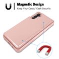 thumbnail image 6 of Takfox Leather Case for Galaxy A14 5G,Samsung A14 5G Phone Case,Luxury PU Leather Shockproof Protective Wallet Cover with Card Holder,Double Magnetic Clasp and Durable Flip Slim Hard Case-Rose Gold, 6 of 10
